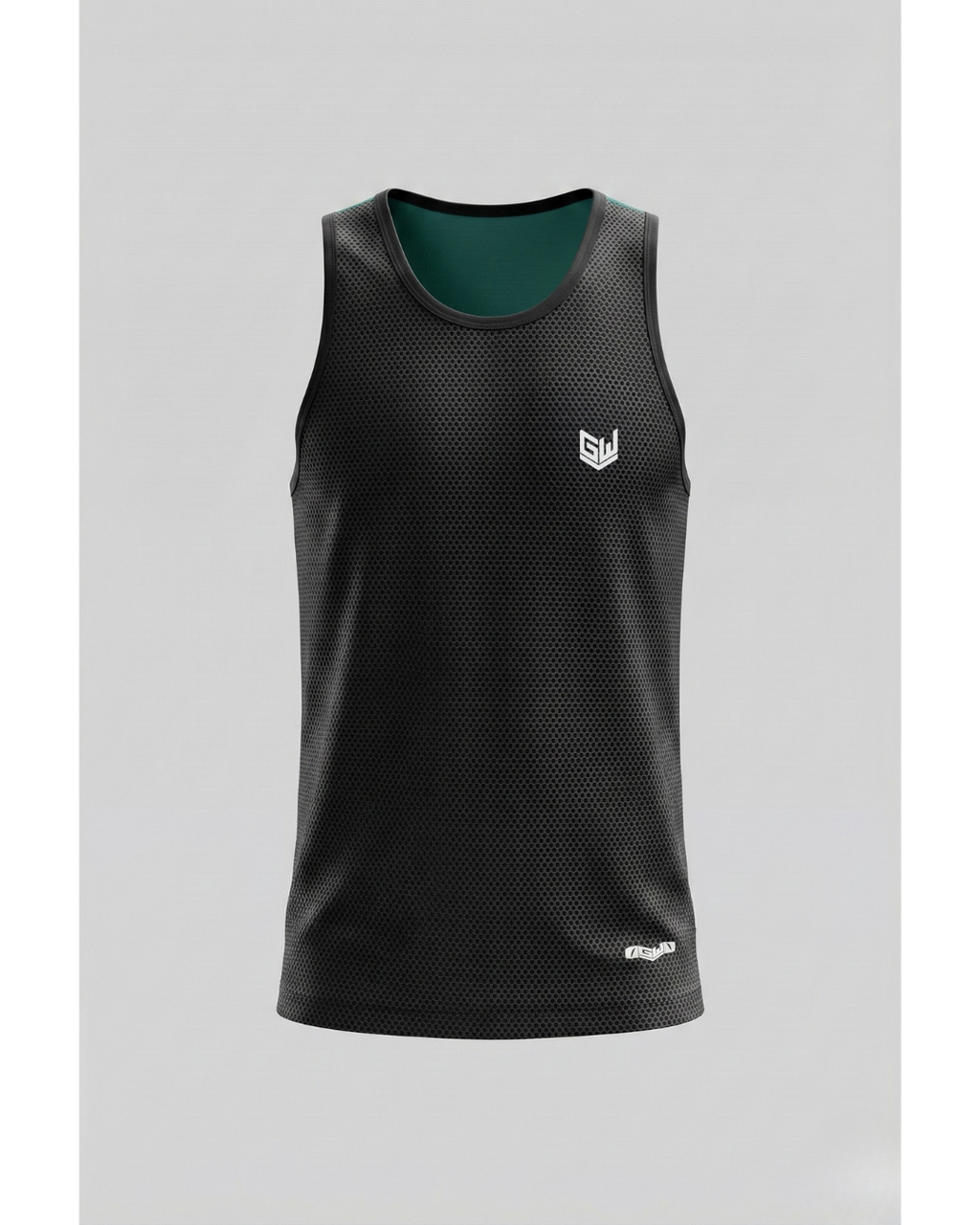 Goodwearr Men's Black Honeycomb Performance Tank Top