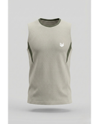 Goodwearr Men's Textured Olive Performance Tank Top