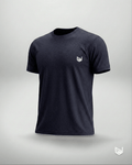 Goodwearr Textured Crush Lycra Essential Tee - Navy Blue