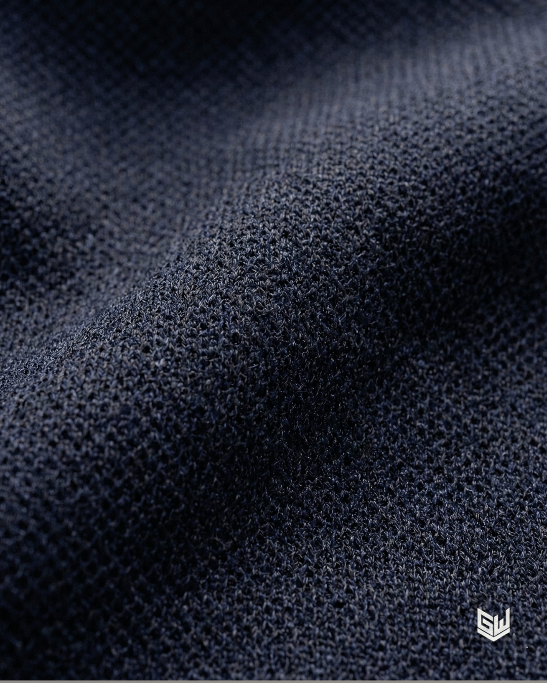 Goodwearr Textured Crush Lycra Essential Tee - Navy Blue