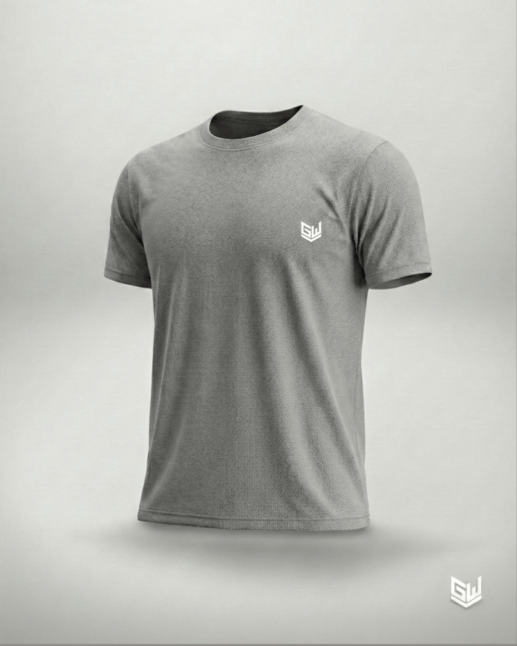 Goodwearr Men's Textured Grey Performance T-Shirt