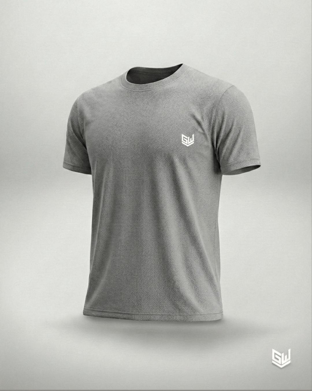 Goodwearr Men's Textured Grey Performance T-Shirt