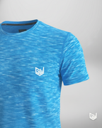 Goodwearr Men's Heather Blue Performance Activewear T-Shirt