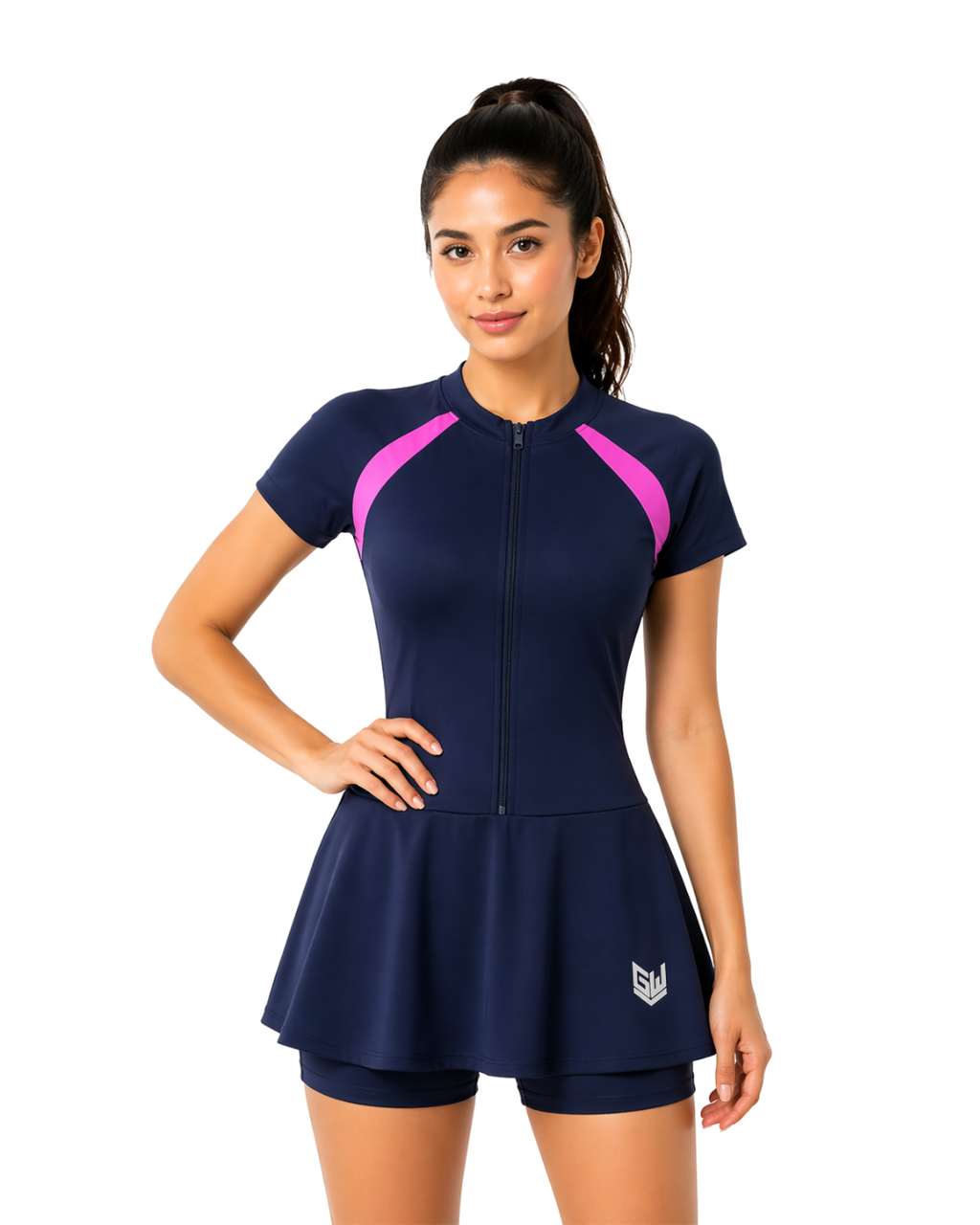 SHORT NAVY SWIMSUIT