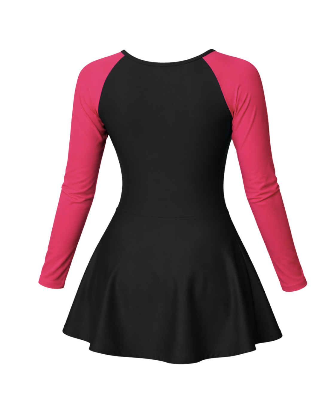 SWIMSUIT WITH MAGENTA FULL SLEEVES