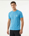 Goodwearr Men's Heather Blue Performance Activewear T-Shirt